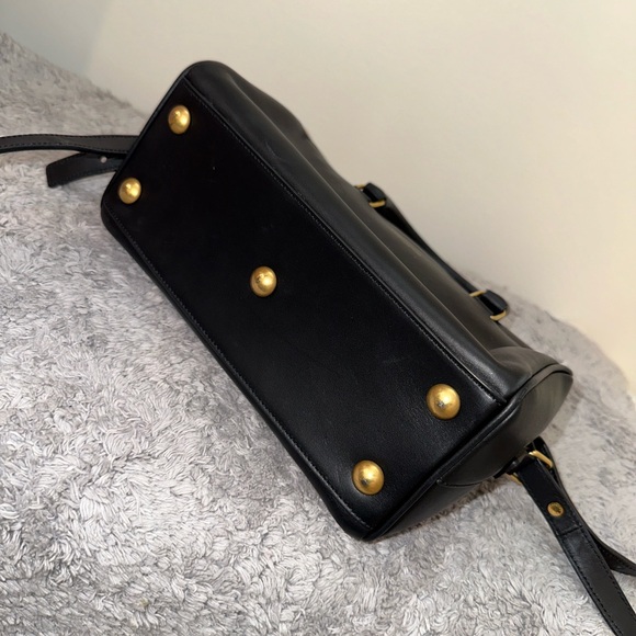 YSL black leather 2 way handbag - Picture 3 of 8